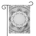 White Kaleidoscope Print House Flag