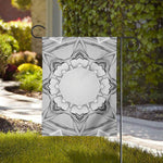 White Kaleidoscope Print House Flag