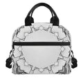 White Kaleidoscope Print Insulated Lunch Bag