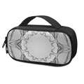 White Kaleidoscope Print Portable Cooler Travel Case