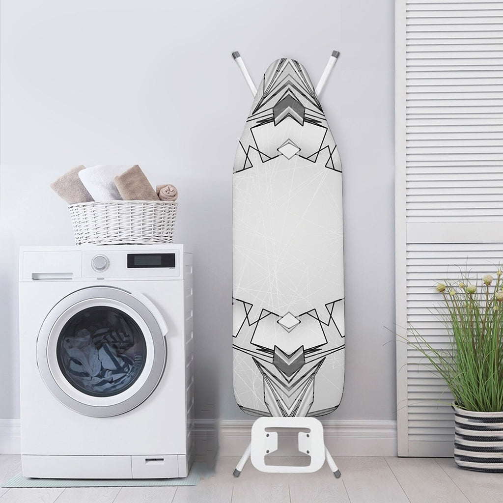 White Kaleidoscope Print Ironing Board Cover