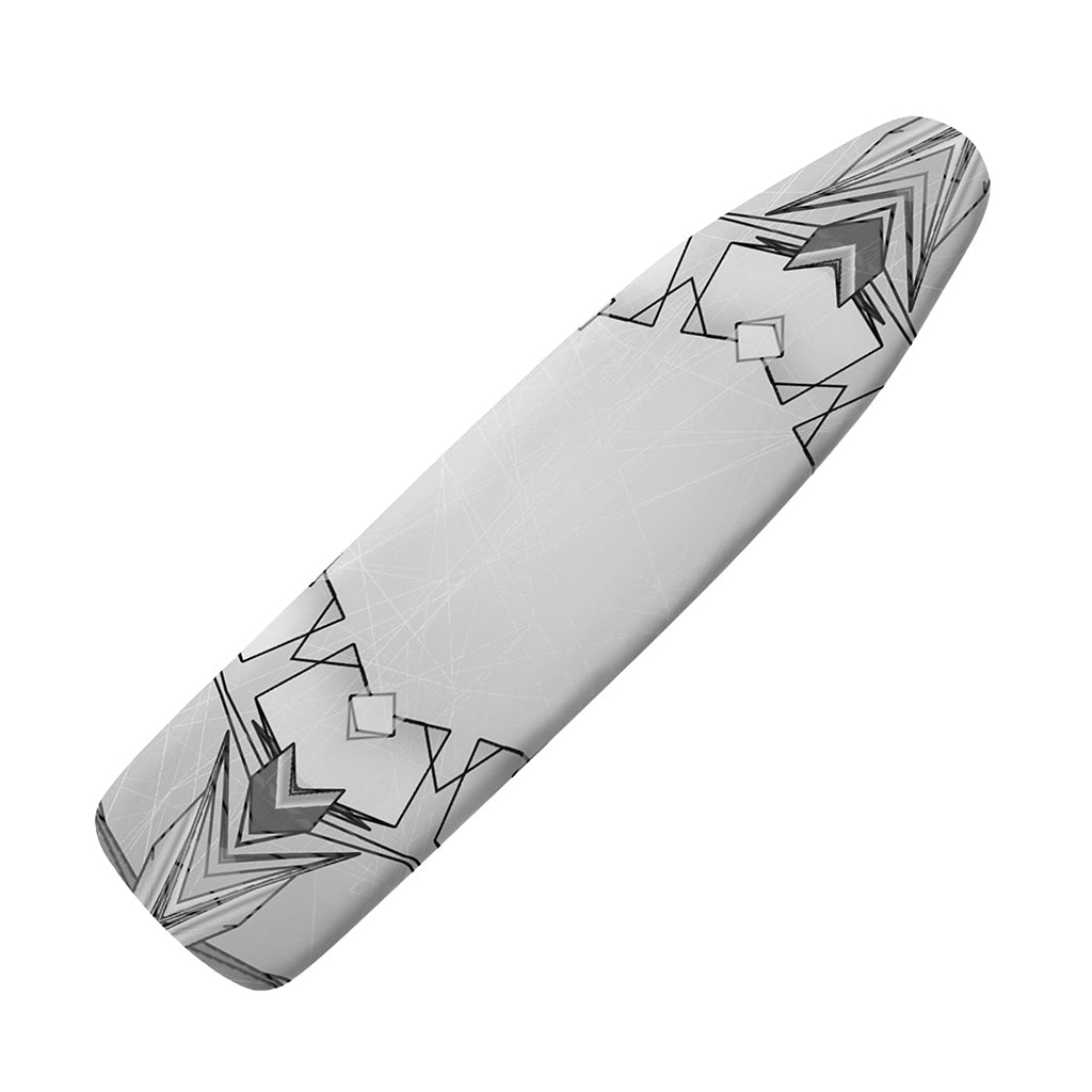 White Kaleidoscope Print Ironing Board Cover