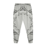 White Kaleidoscope Print Jogger Pants