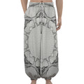 White Kaleidoscope Print Lantern Pants