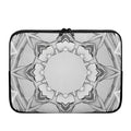 White Kaleidoscope Print Laptop Sleeve