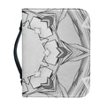 White Kaleidoscope Print Leather Bible Cover