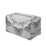 White Kaleidoscope Print Leather Tissue Box Cover