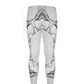 White Kaleidoscope Print Men's Leggings
