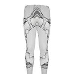 White Kaleidoscope Print Men's leggings
