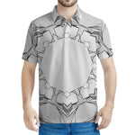 White Kaleidoscope Print Men's Polo Shirt