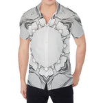 White Kaleidoscope Print Men's Shirt