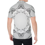 White Kaleidoscope Print Men's Shirt