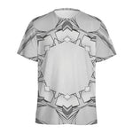White Kaleidoscope Print Men's Sports T-Shirt