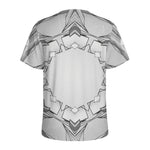 White Kaleidoscope Print Men's Sports T-Shirt