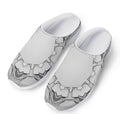 White Kaleidoscope Print Mesh Casual Shoes