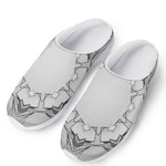 White Kaleidoscope Print Mesh Casual Shoes
