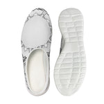 White Kaleidoscope Print Mesh Casual Shoes