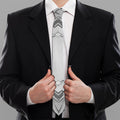 White Kaleidoscope Print Necktie