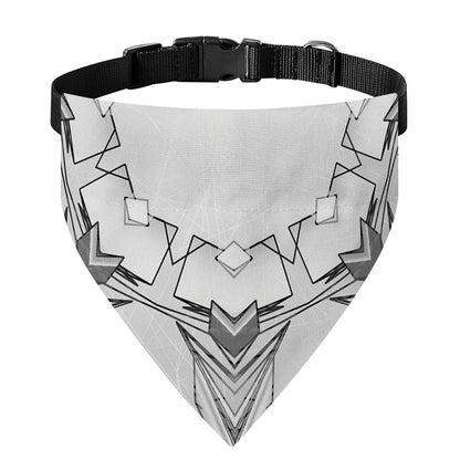 White Kaleidoscope Print Over The Collar Dog Bandana