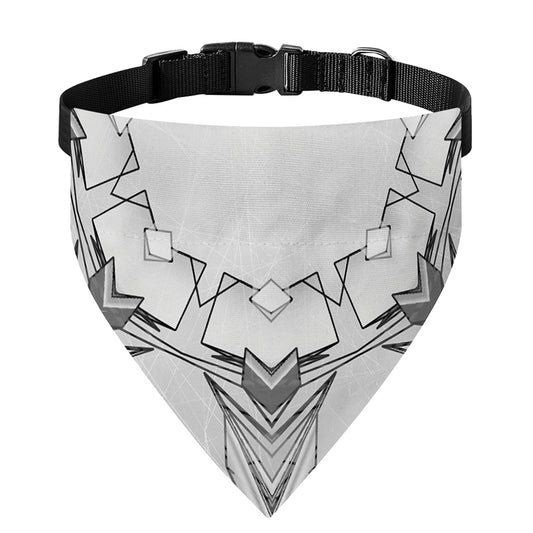 White Kaleidoscope Print Over The Collar Dog Bandana