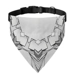White Kaleidoscope Print Over The Collar Dog Bandana