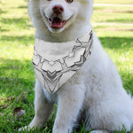 White Kaleidoscope Print Over The Collar Dog Bandana