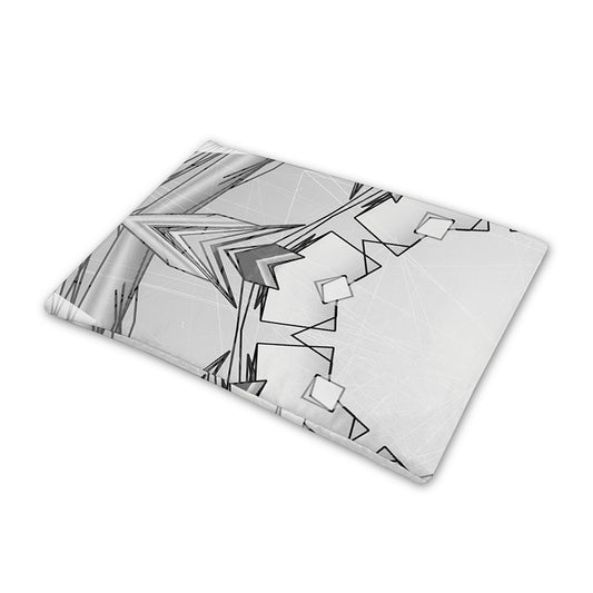 White Kaleidoscope Print Pet Cooling Mat Cover