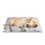 White Kaleidoscope Print Pet Cooling Mat Cover