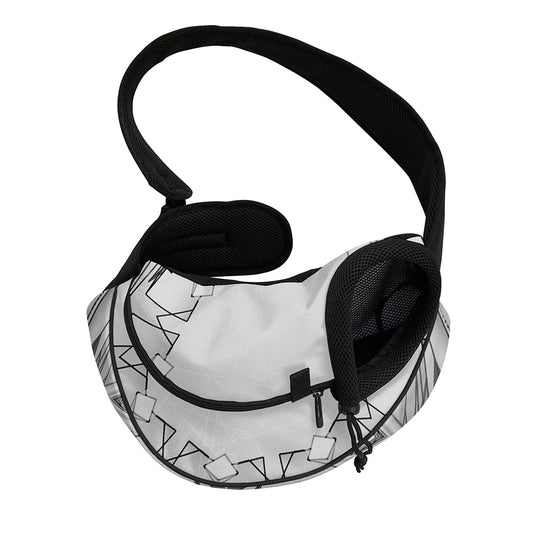 White Kaleidoscope Print Pet Sling Carrier