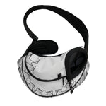White Kaleidoscope Print Pet Sling Carrier