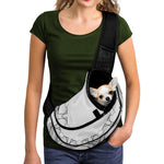 White Kaleidoscope Print Pet Sling Carrier