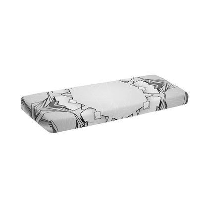 White Kaleidoscope Print Piano Keyboard Cover