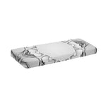 White Kaleidoscope Print Piano Keyboard Cover