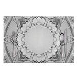White Kaleidoscope Print Placemat