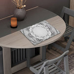 White Kaleidoscope Print Placemat