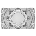 White Kaleidoscope Print Polyester Doormat