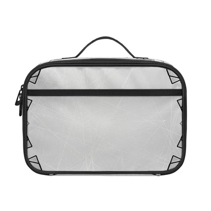 White Kaleidoscope Print Portable Lunch Bag