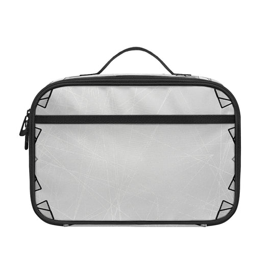 White Kaleidoscope Print Portable Lunch Bag