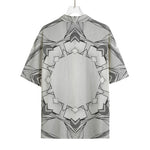 White Kaleidoscope Print Rayon Hawaiian Shirt