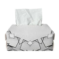 White Kaleidoscope Print Rectangle Tissue Box Cover