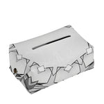 White Kaleidoscope Print Rectangle Tissue Box Cover