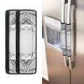 White Kaleidoscope Print Refrigerator Handle Covers