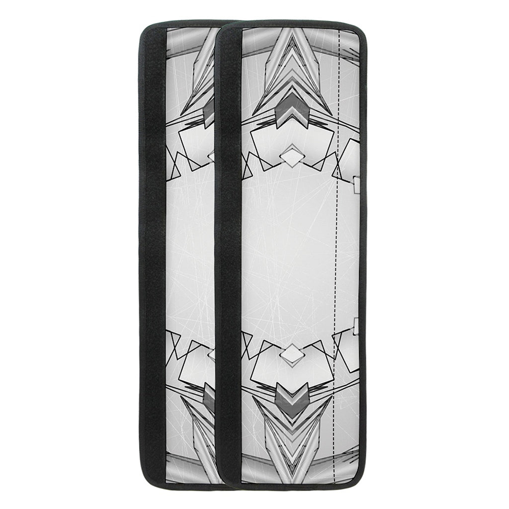 White Kaleidoscope Print Refrigerator Handle Covers