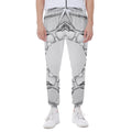 White Kaleidoscope Print Joggers