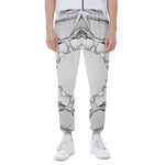 White Kaleidoscope Print Scuba Joggers