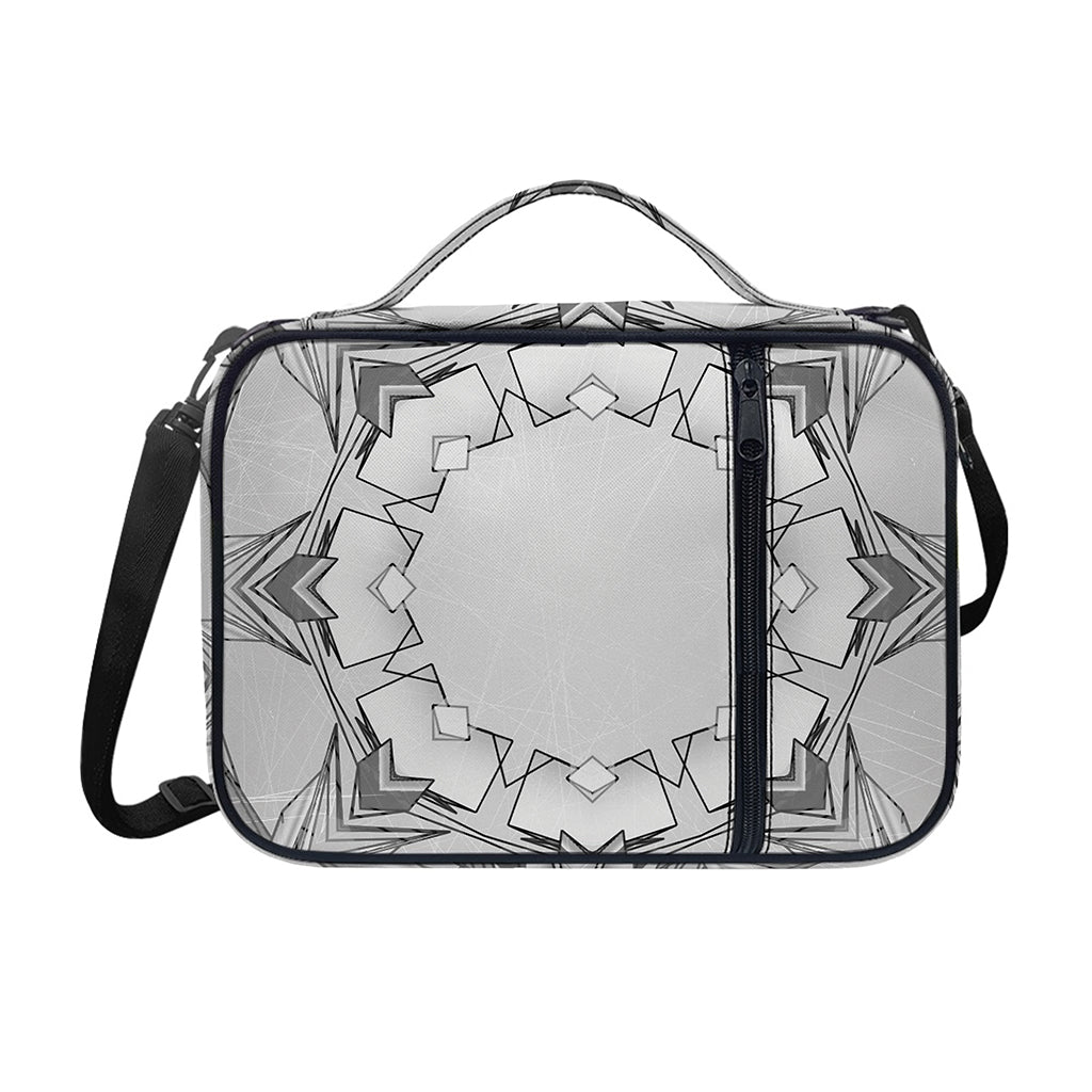 White Kaleidoscope Print Shoulder Strap Bible Bag