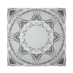 White Kaleidoscope Print Silk Bandana