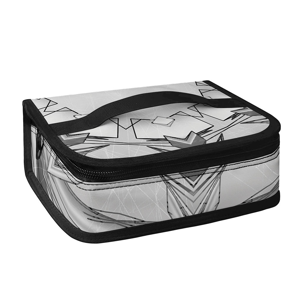 White Kaleidoscope Print Small Lunch Bag