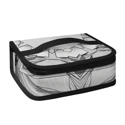 White Kaleidoscope Print Small Lunch Bag