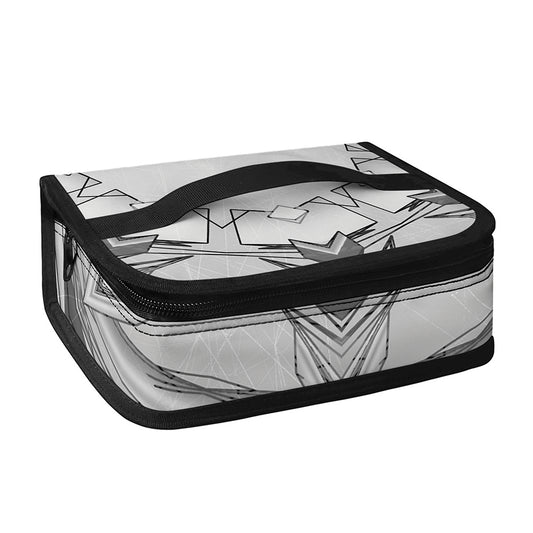 White Kaleidoscope Print Small Lunch Bag